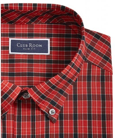 Men's Plaid Dress Shirt Red $15.05 Dress Shirts