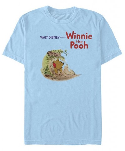 Men's Winnie Vintage Short Sleeve T-Shirt Blue $19.24 T-Shirts