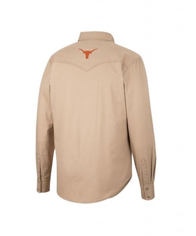 Men's x Wrangler Tan Texas Longhorns Western Full-Snap Long Sleeve Shirt $48.00 T-Shirts