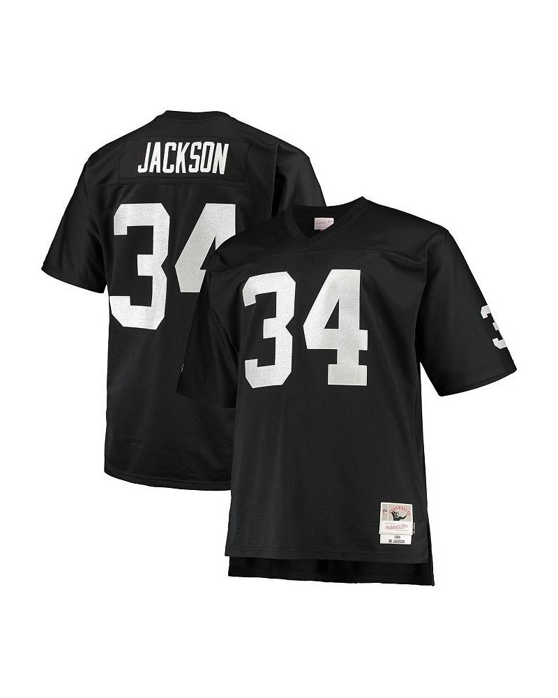 Men's Bo Jackson Black Las Vegas Raiders Big and Tall 1988 Retired Player Replica Jersey $44.20 Jersey