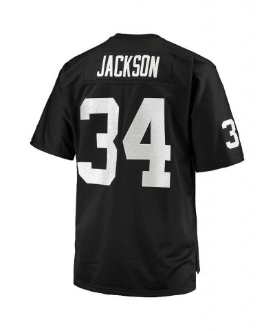 Men's Bo Jackson Black Las Vegas Raiders Big and Tall 1988 Retired Player Replica Jersey $44.20 Jersey