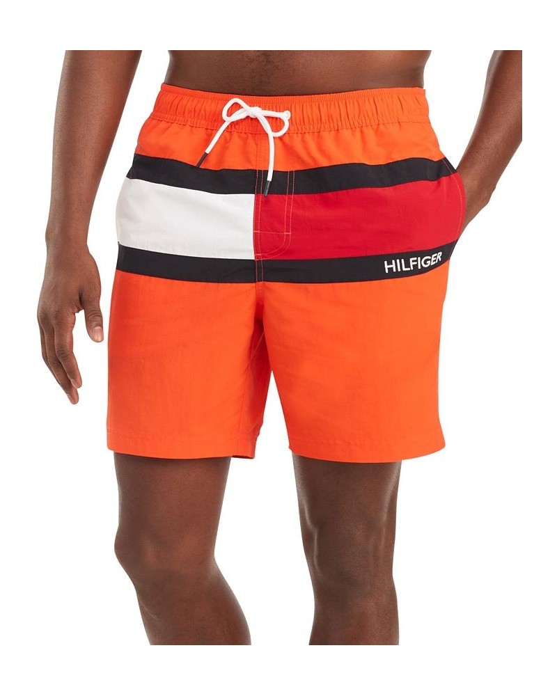 Men's Tommy Flag 7" Swim Trunks PD08 $17.34 Swimsuits