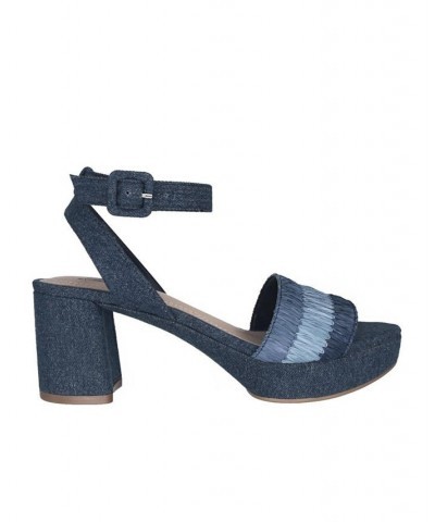 Women's Norann Raffia Memory Foam Platform Sandal PD01 $48.60 Shoes