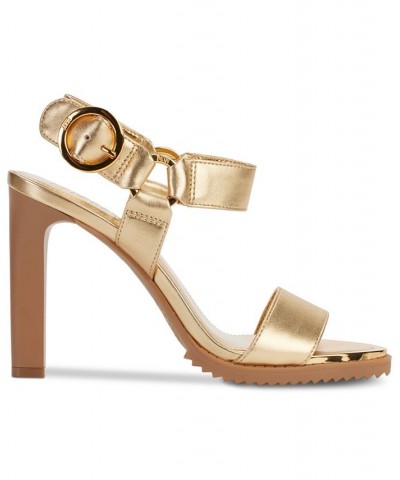 Blaire Ankle-Strap Slingback Dress Sandals Gold $74.50 Shoes