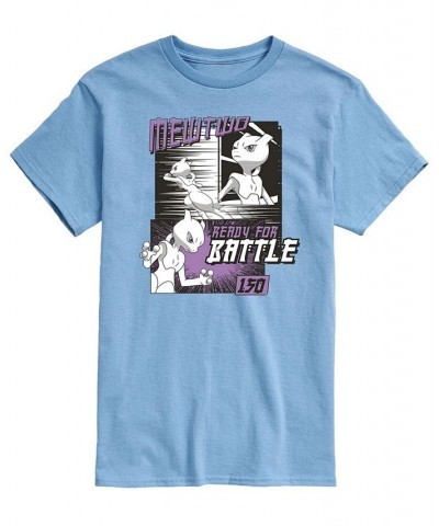 Men's Pokemon Mewtwo Battle Graphic T-shirt Blue $20.64 T-Shirts