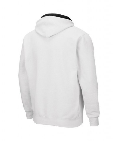 Men's White Nebraska Huskers Arch and Logo 3.0 Full-Zip Hoodie $35.99 Sweatshirt