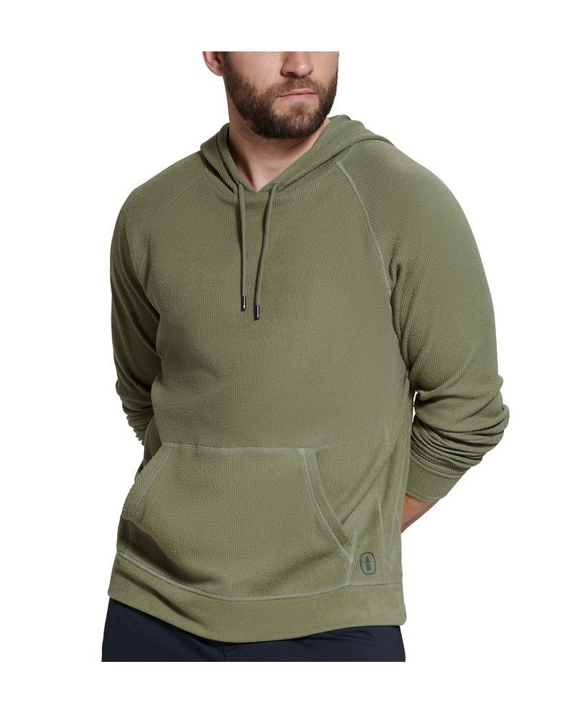 Men's Bay Waffle Hoodie Green $12.70 Sweatshirt