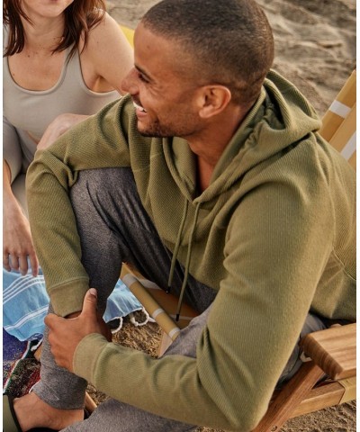 Men's Bay Waffle Hoodie Green $12.70 Sweatshirt