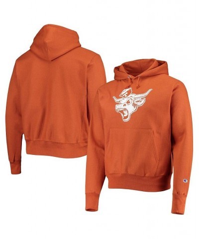 Men's Texas Orange Texas Longhorns Vault Logo Reverse Weave Pullover Hoodie $38.95 Sweatshirt