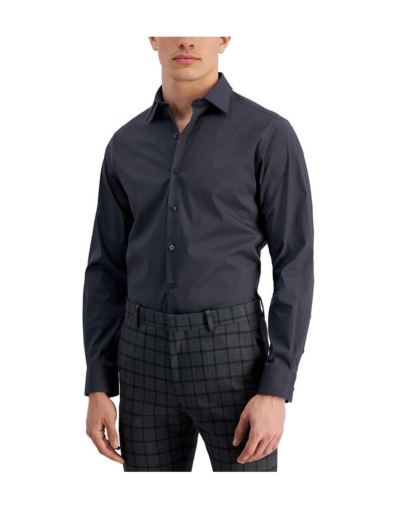 Men's Slim Fit 2-Way Stretch Stain Resistant Dress Shirt Galaxy Night $22.80 Dress Shirts