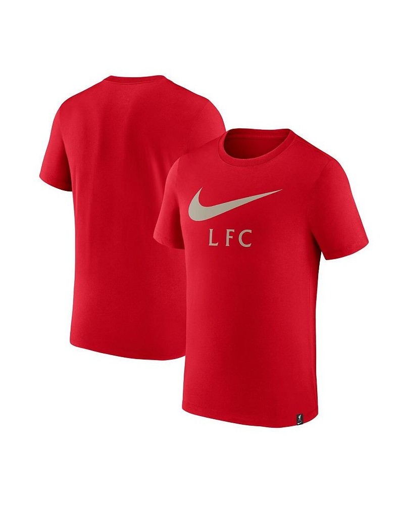 Men's Red Liverpool Club Swoosh T-shirt $21.19 T-Shirts