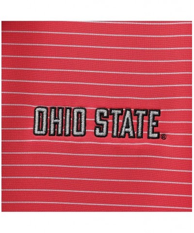 Men's Scarlet Ohio State Buckeyes Stadium Stripe Performance Team Polo Shirt $33.75 Polo Shirts