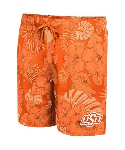 Men's Orange Oklahoma State Cowboys The Dude Swim Shorts $35.74 Swimsuits