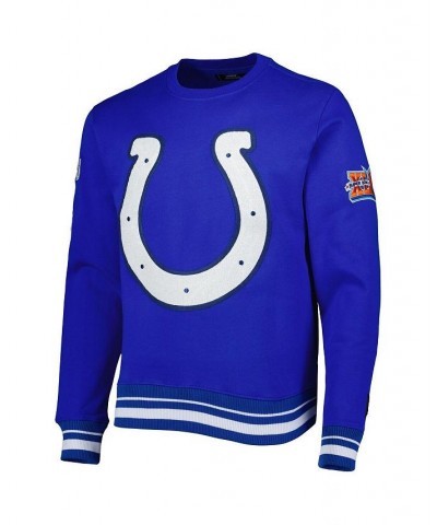 Men's Royal Indianapolis Colts Mash Up Pullover Sweatshirt $57.60 Sweatshirt