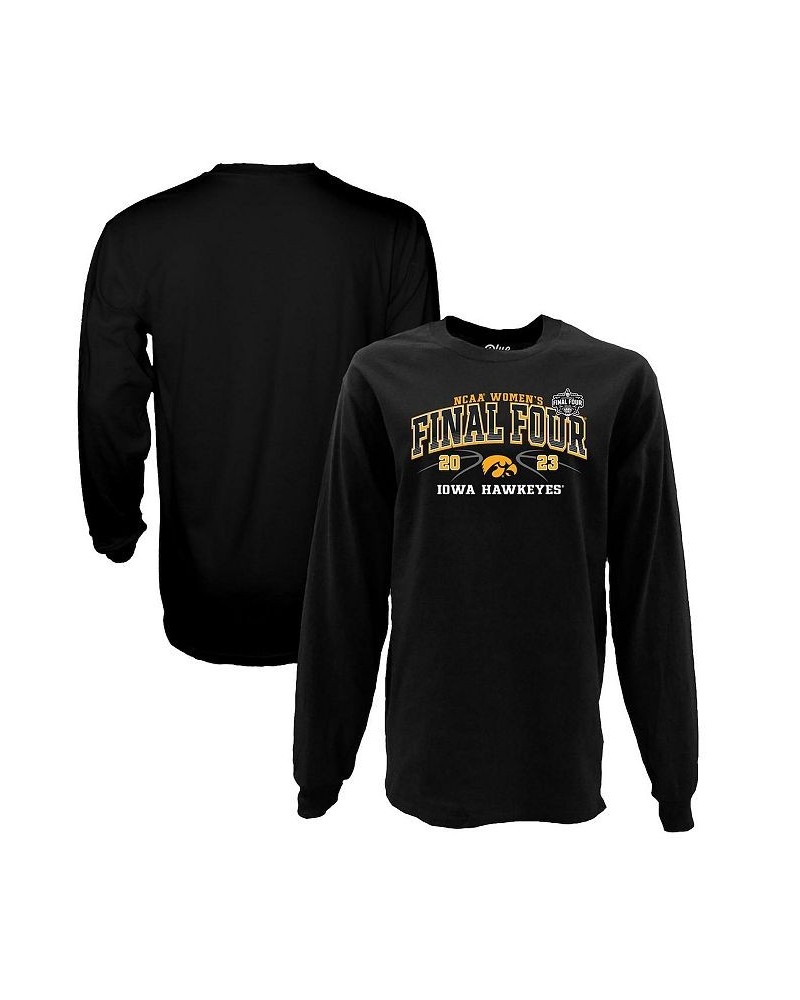 Men's Black Iowa Hawkeyes 2023 NCAA Women's Basketball Tournament March Madness Final Four Break Even Long Sleeve T-shirt $25...