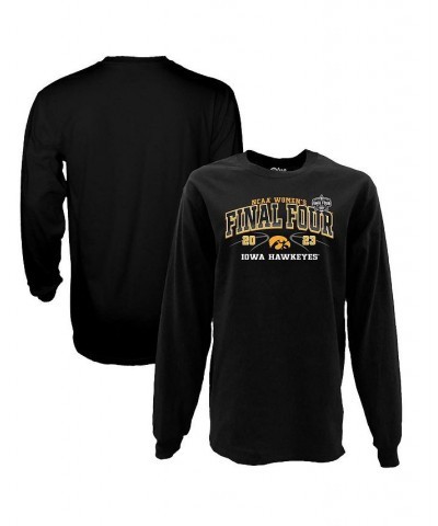 Men's Black Iowa Hawkeyes 2023 NCAA Women's Basketball Tournament March Madness Final Four Break Even Long Sleeve T-shirt $25...