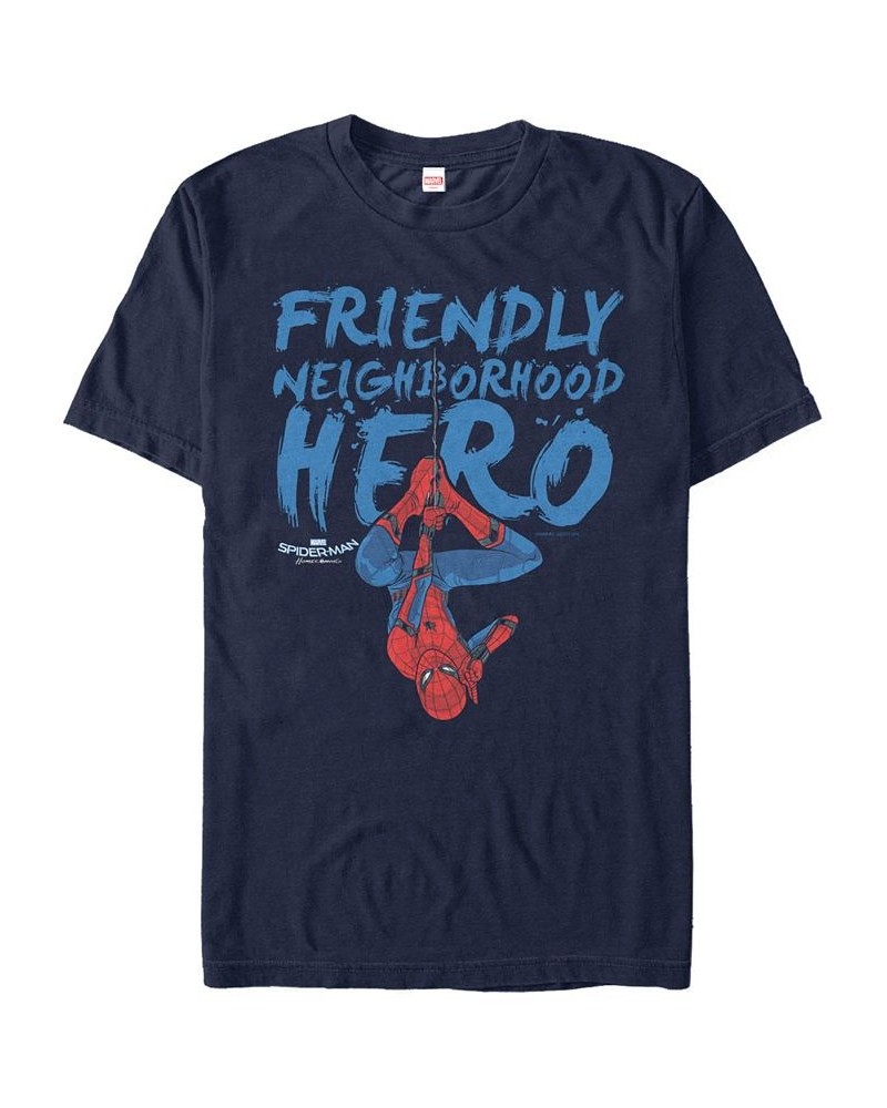 Marvel Men's Spider-Man Homecoming Friendly Neighborhood Hero Short Sleeve T-Shirt Blue $14.70 T-Shirts