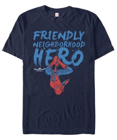 Marvel Men's Spider-Man Homecoming Friendly Neighborhood Hero Short Sleeve T-Shirt Blue $14.70 T-Shirts