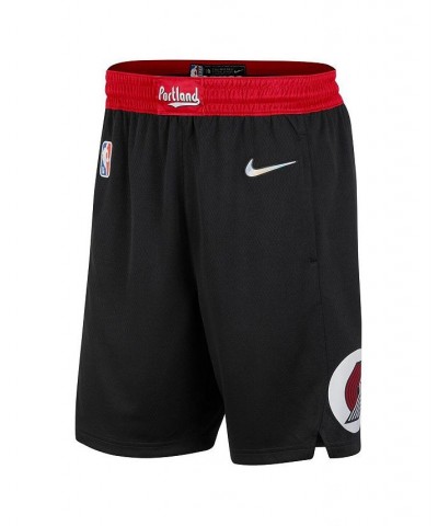 Men's Black and Red Portland Trail Blazers 2021/22 City Edition Swingman Shorts $38.50 Shorts