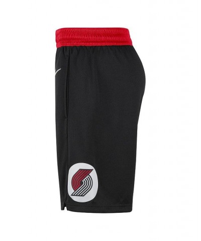 Men's Black and Red Portland Trail Blazers 2021/22 City Edition Swingman Shorts $38.50 Shorts