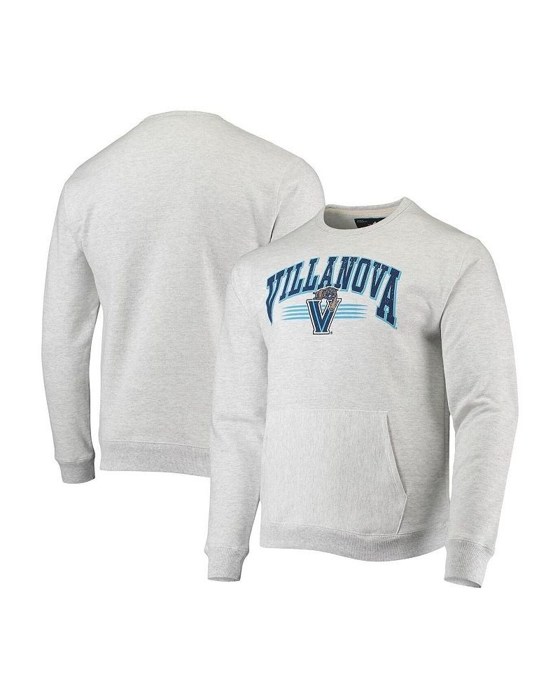 Men's Heathered Gray Villanova Wildcats Upperclassman Pocket Pullover Sweatshirt $37.50 Sweatshirt