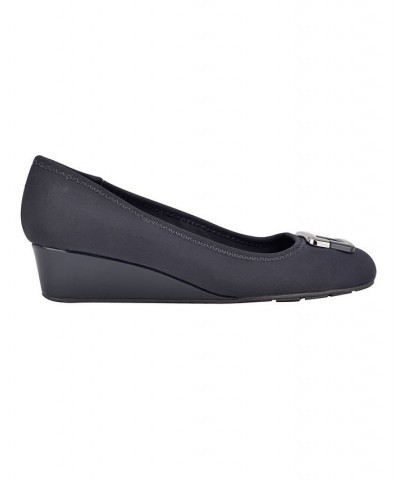 Women's Tad Wedge Pumps Navy $46.28 Shoes