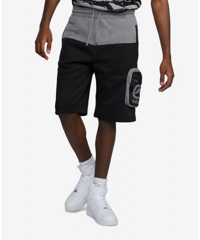 Men's Top Block Cargo Fleece Shorts Black $30.74 Shorts