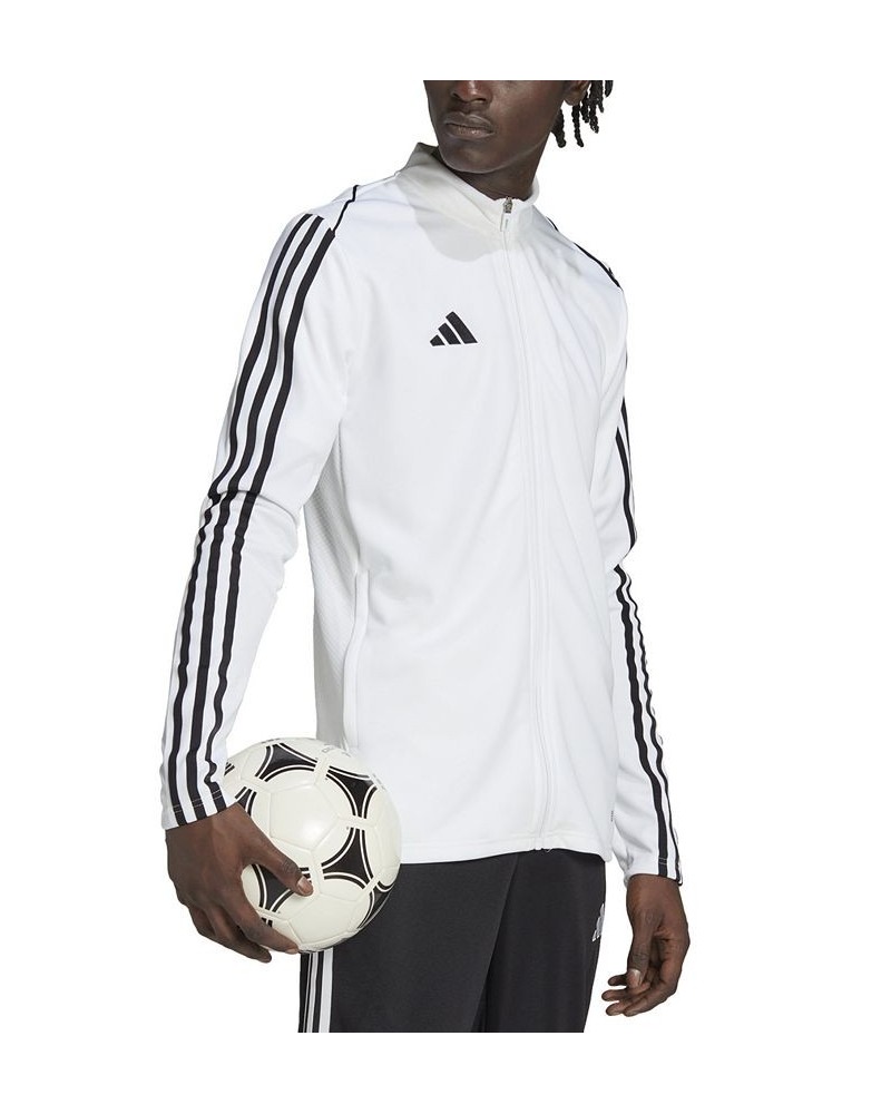 Men's Tiro 23 Slim-Fit Performance 3-Stripes Track Jacket White $29.90 Jackets