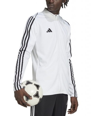 Men's Tiro 23 Slim-Fit Performance 3-Stripes Track Jacket White $29.90 Jackets