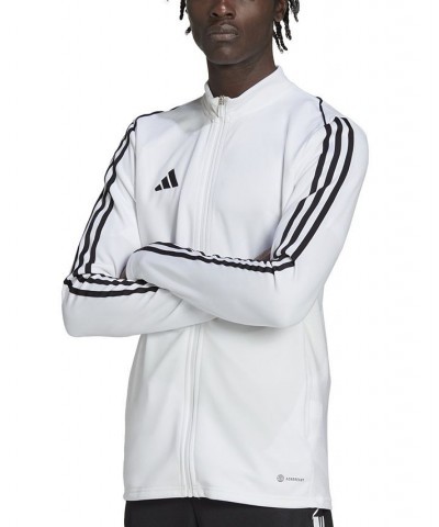 Men's Tiro 23 Slim-Fit Performance 3-Stripes Track Jacket White $29.90 Jackets