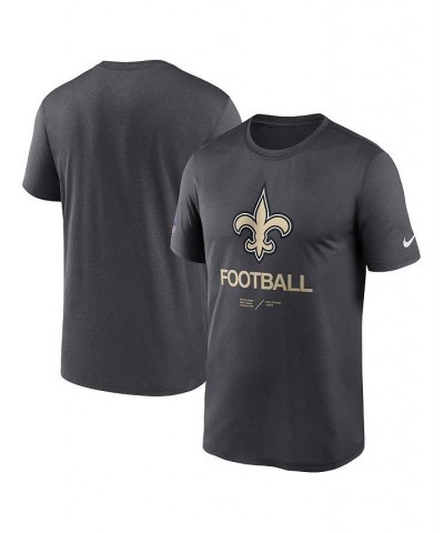 Men's Anthracite New Orleans Saints Infographic Performance T-shirt $16.40 T-Shirts