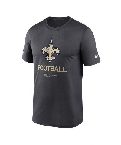 Men's Anthracite New Orleans Saints Infographic Performance T-shirt $16.40 T-Shirts