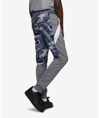 Men's Color Block Smooth Curves Fleece Jogger PD02 $34.00 Pants