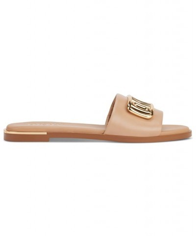 Women's Waldina Slip-On Slide Sandals Tan/Beige $41.28 Shoes