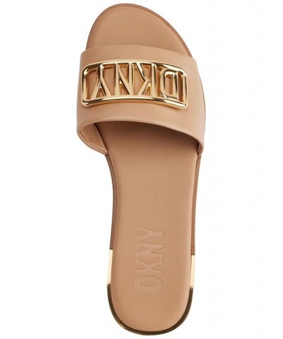 Women's Waldina Slip-On Slide Sandals Tan/Beige $41.28 Shoes