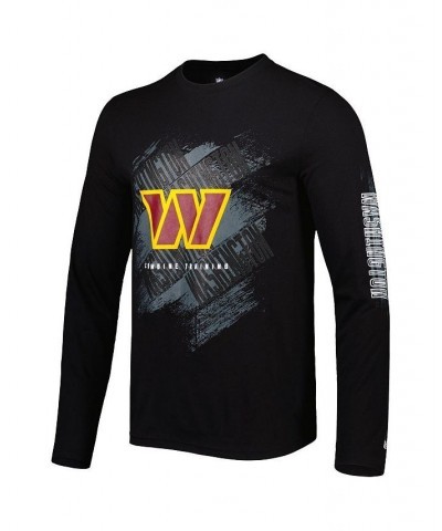 Men's Black Washington Commanders Combine Authentic Action Long Sleeve T-shirt $16.56 T-Shirts