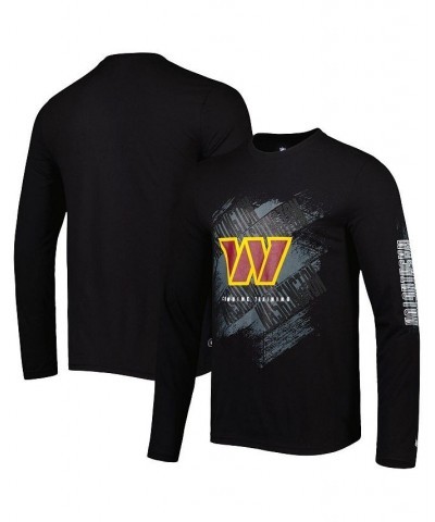 Men's Black Washington Commanders Combine Authentic Action Long Sleeve T-shirt $16.56 T-Shirts