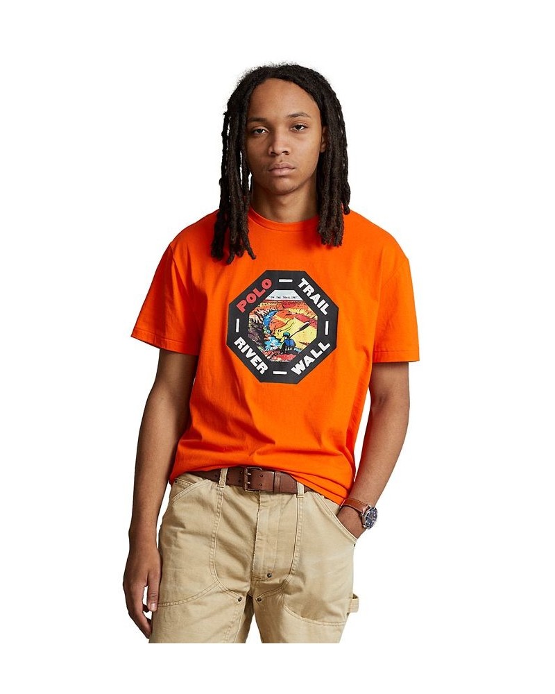 Men's Classic-Fit Jersey Crewneck T-Shirt Orange $42.14 T-Shirts