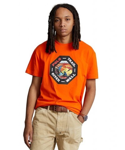 Men's Classic-Fit Jersey Crewneck T-Shirt Orange $42.14 T-Shirts