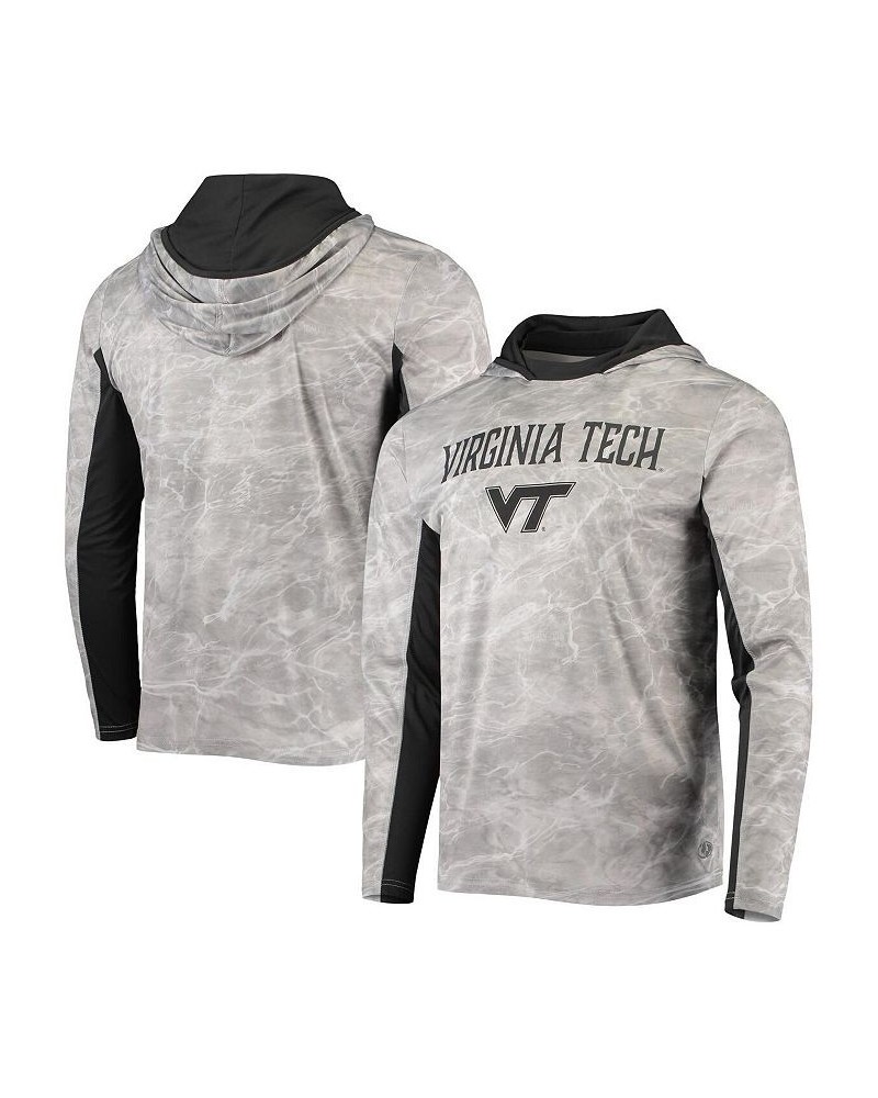 Men's White Virginia Tech Hokies Mossy Oak SPF 50 Performance Long Sleeve Hoodie T-shirt $33.14 T-Shirts