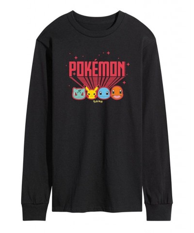 Men's Pokemon Long Sleeve T-shirt Black $19.74 T-Shirts