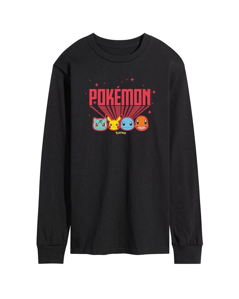 Men's Pokemon Long Sleeve T-shirt Black $19.74 T-Shirts