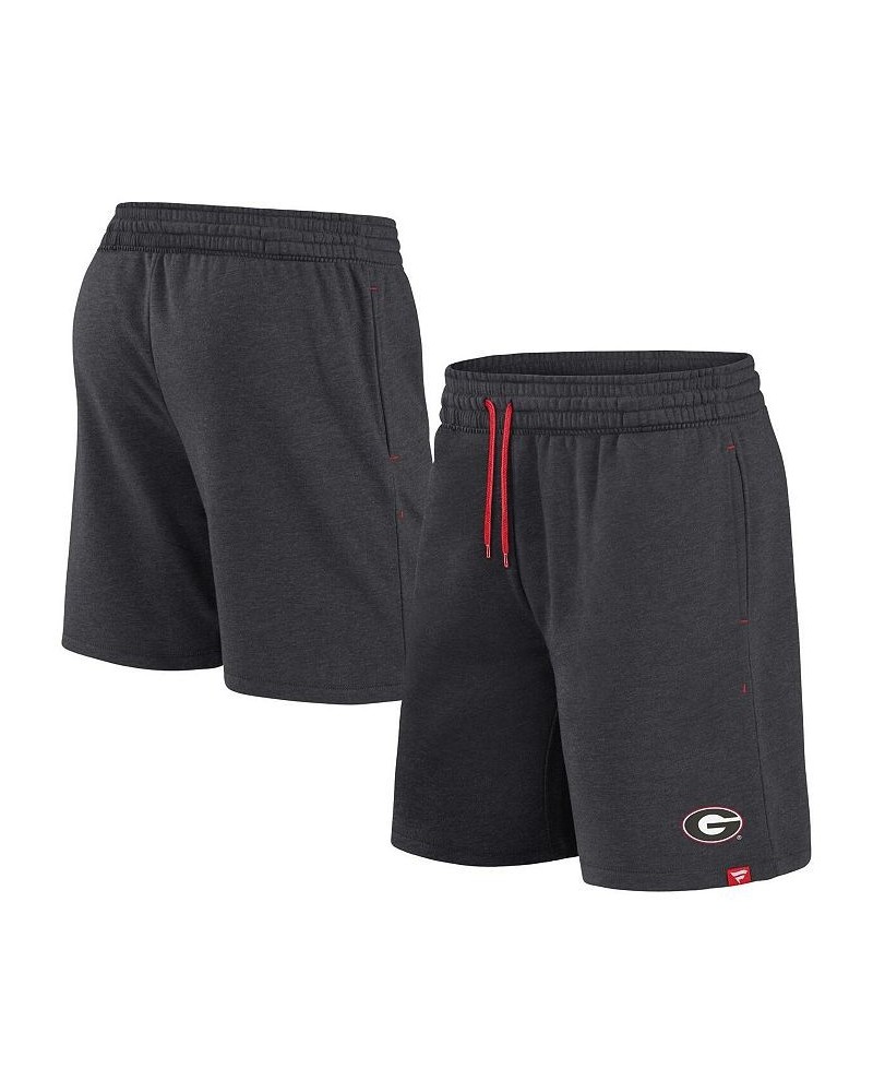 Men's Branded Heather Charcoal Georgia Bulldogs Primary Logo Shorts $20.25 Shorts