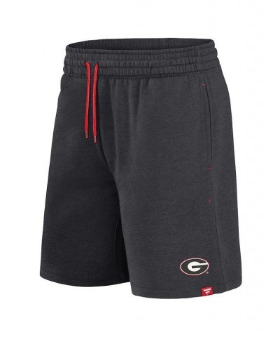 Men's Branded Heather Charcoal Georgia Bulldogs Primary Logo Shorts $20.25 Shorts