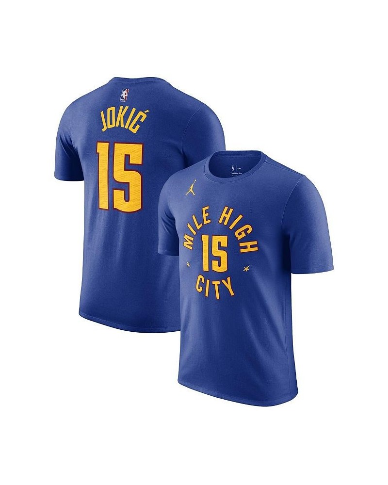 Men's Brand Nikola Jokic Blue Denver Nuggets 2022/23 Statement Edition Name and Number T-shirt $19.35 T-Shirts