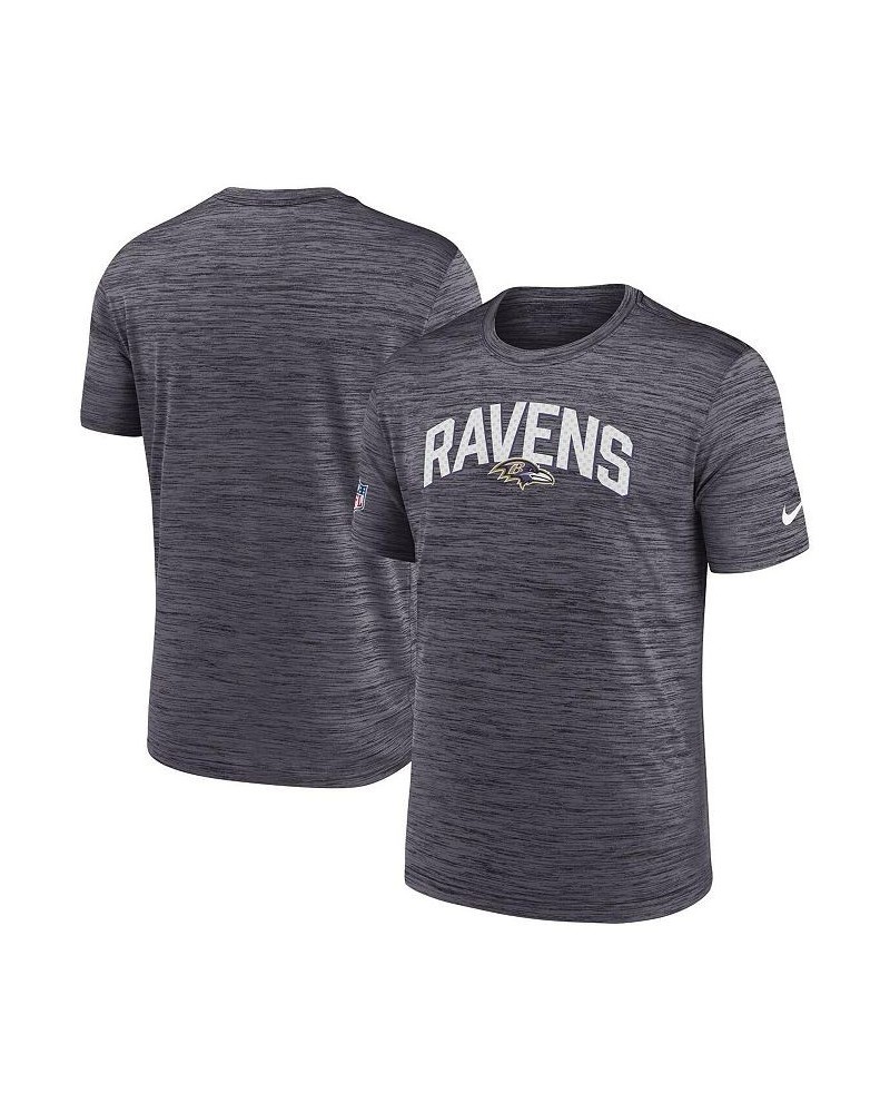 Men's Black Baltimore Ravens Velocity Athletic Stack Performance T-shirt $22.50 T-Shirts