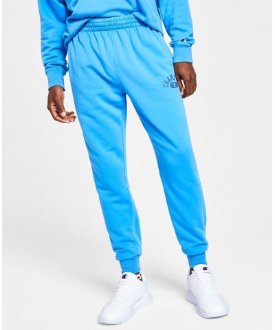 Men's Vintage Wash Varsity Jogger Pants Blue $25.37 Pants