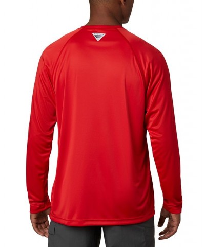 PFG Men's Terminal Tackle UPF 50 Quick Dry Shirt Red Spark, White Logo $20.50 T-Shirts