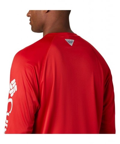 PFG Men's Terminal Tackle UPF 50 Quick Dry Shirt Red Spark, White Logo $20.50 T-Shirts