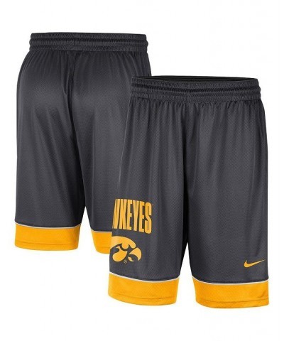 Men's Charcoal, Gold Iowa Hawkeyes Fast Break Shorts $19.80 Shorts